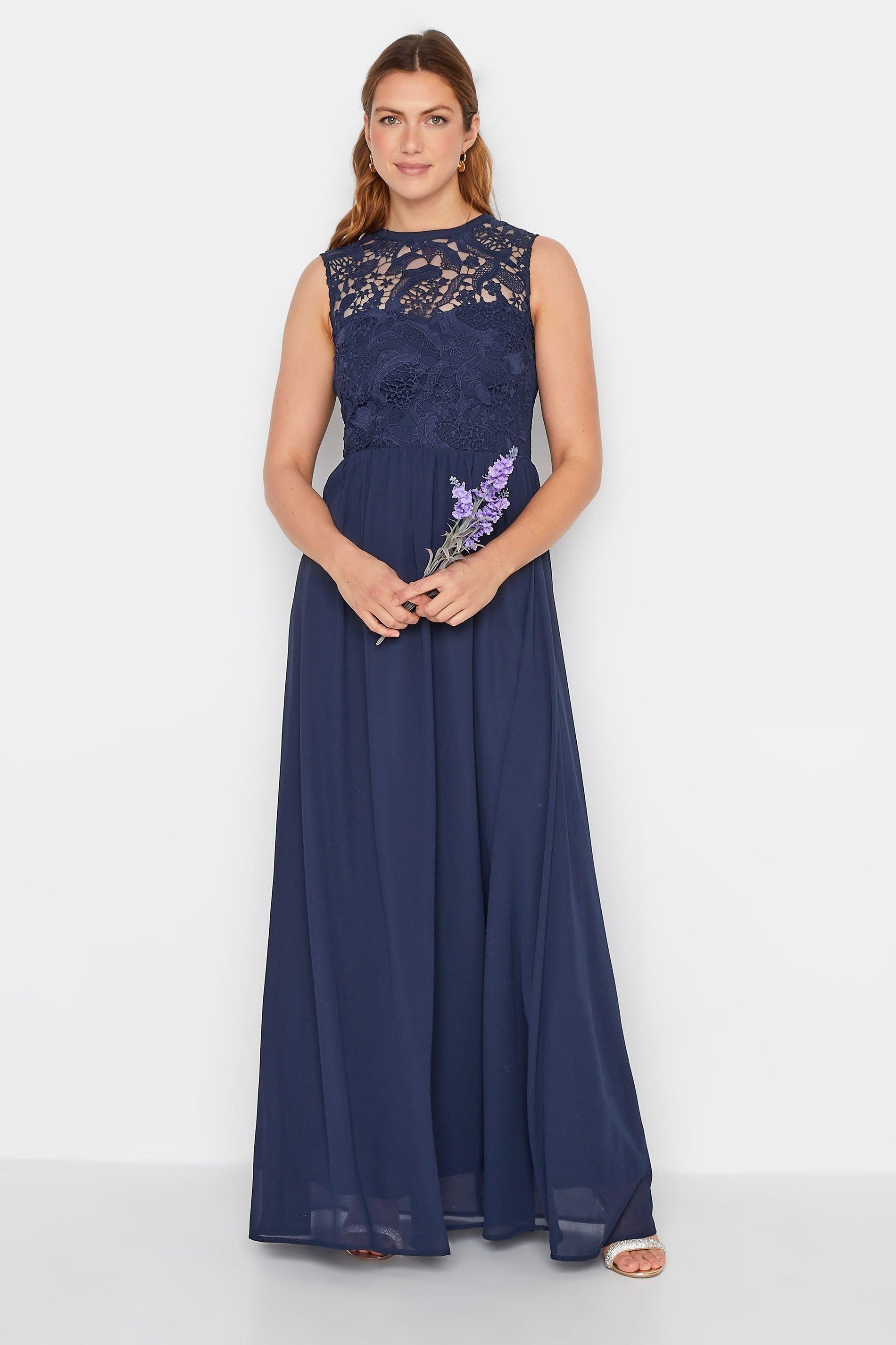 Tall Lace Chiffon Maxi Dress by LONG TALL SALLY