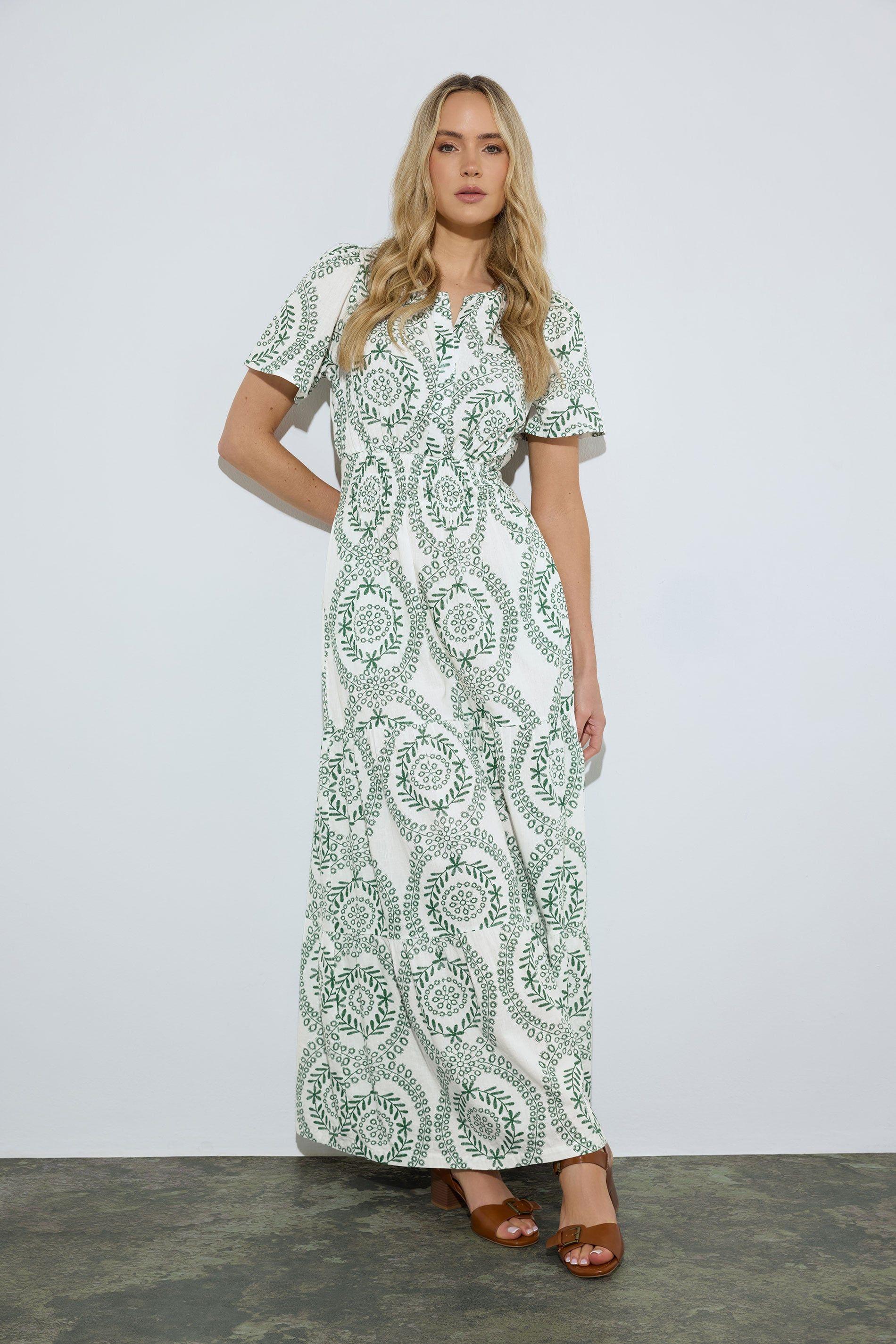 Tall Leaf Print Maxi Dress by LONG TALL SALLY