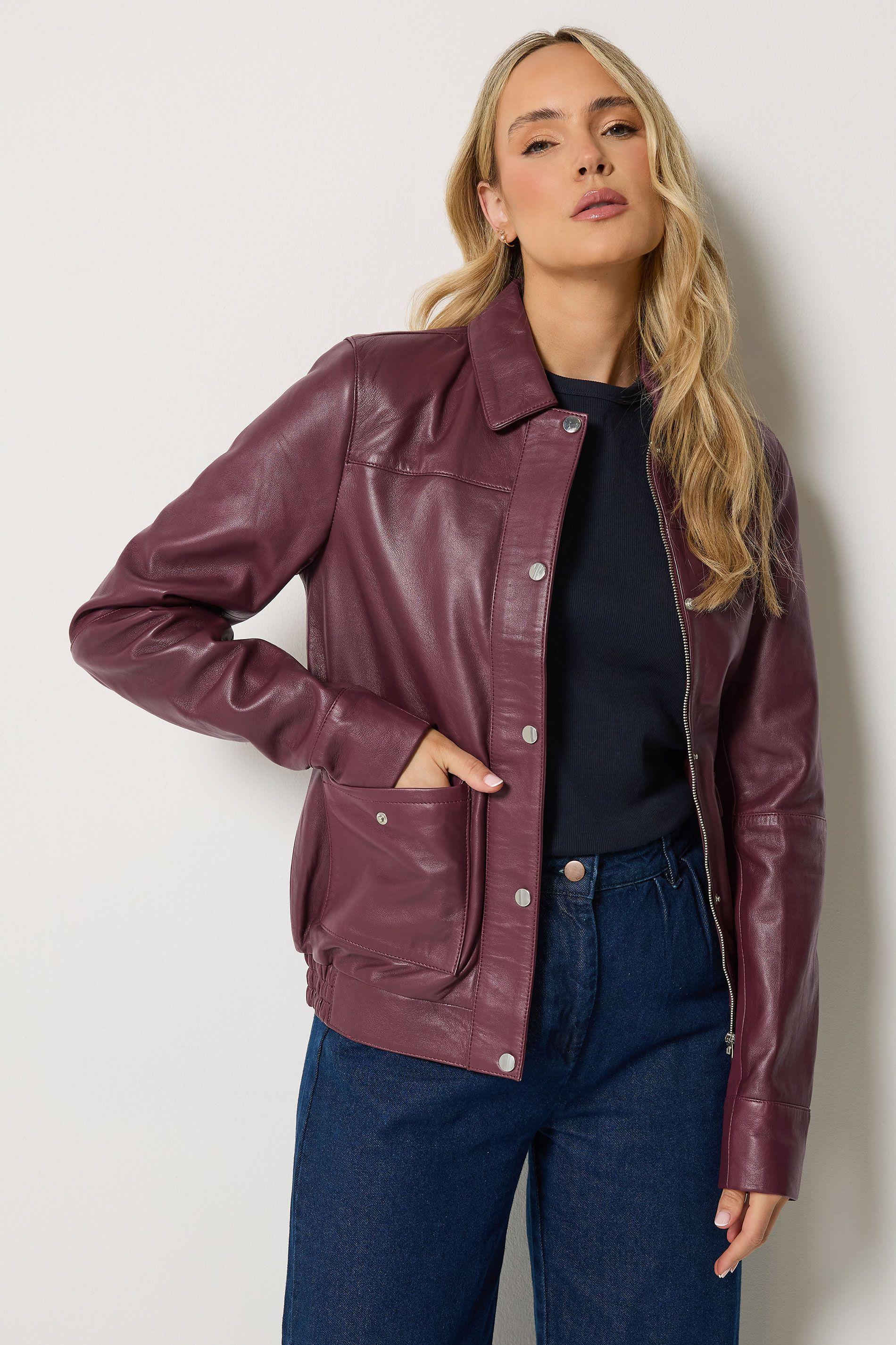 Tall Leather Biker Jacket by LONG TALL SALLY