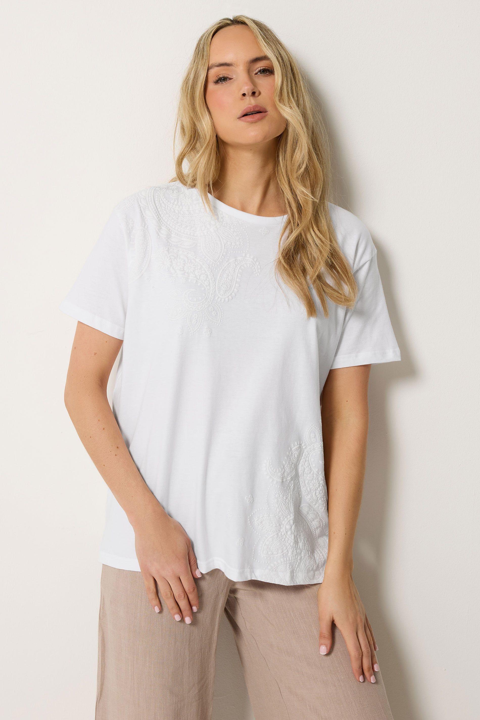 Tall Paisley Cotton T-Shirt by LONG TALL SALLY