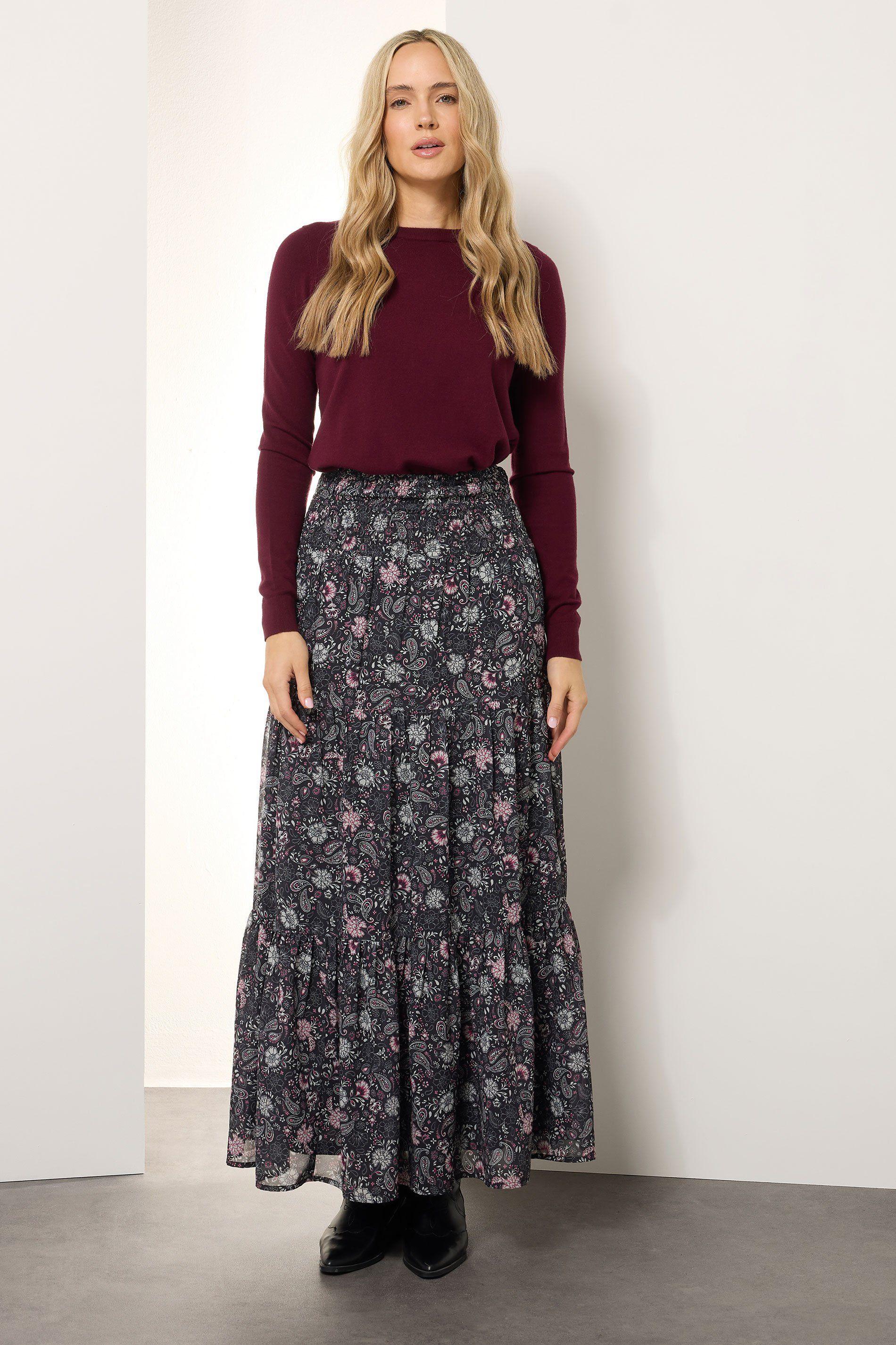 Tall Paisley Tiered Maxi Skirt by LONG TALL SALLY