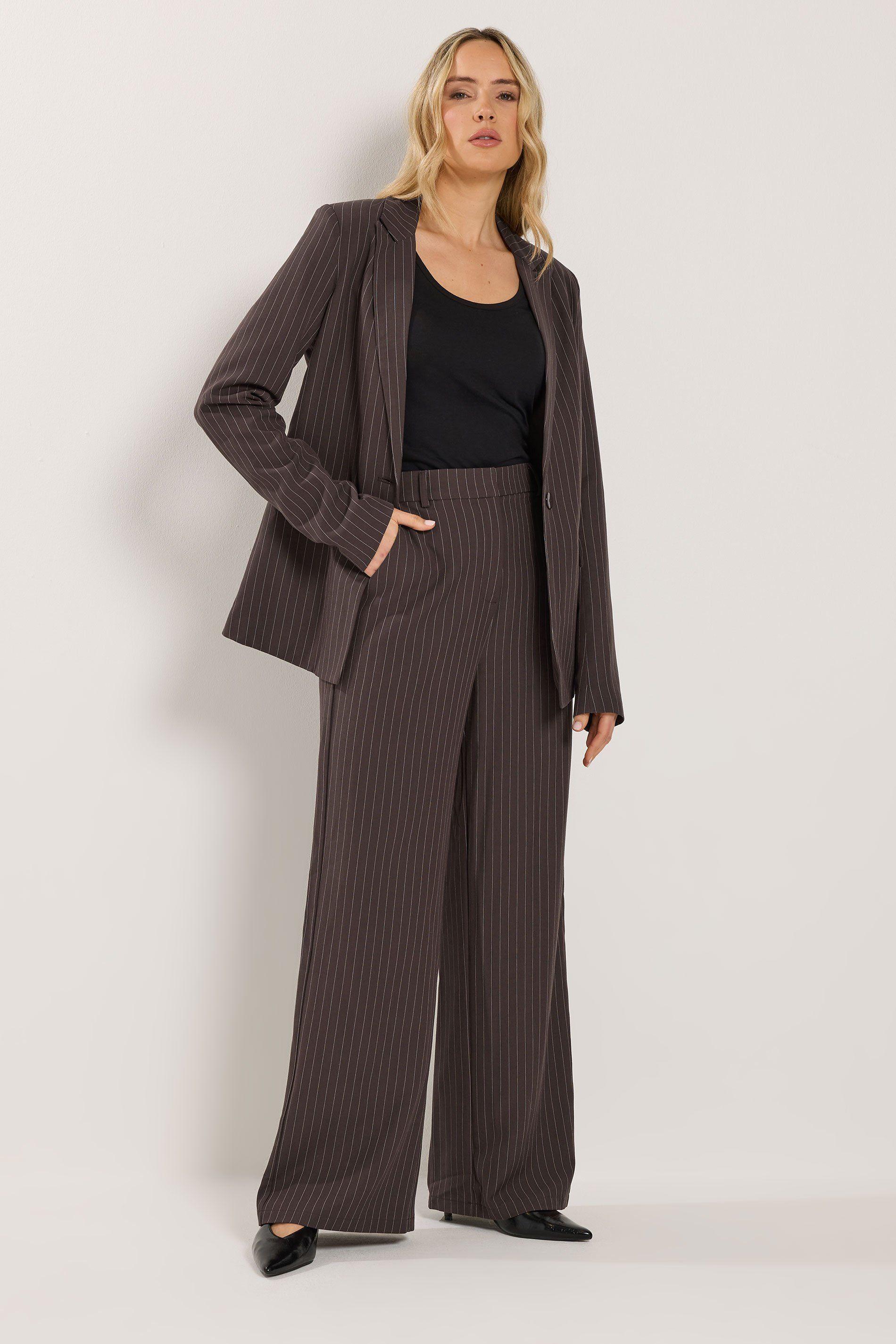 Tall Pinstripe Wide Leg Trousers by LONG TALL SALLY