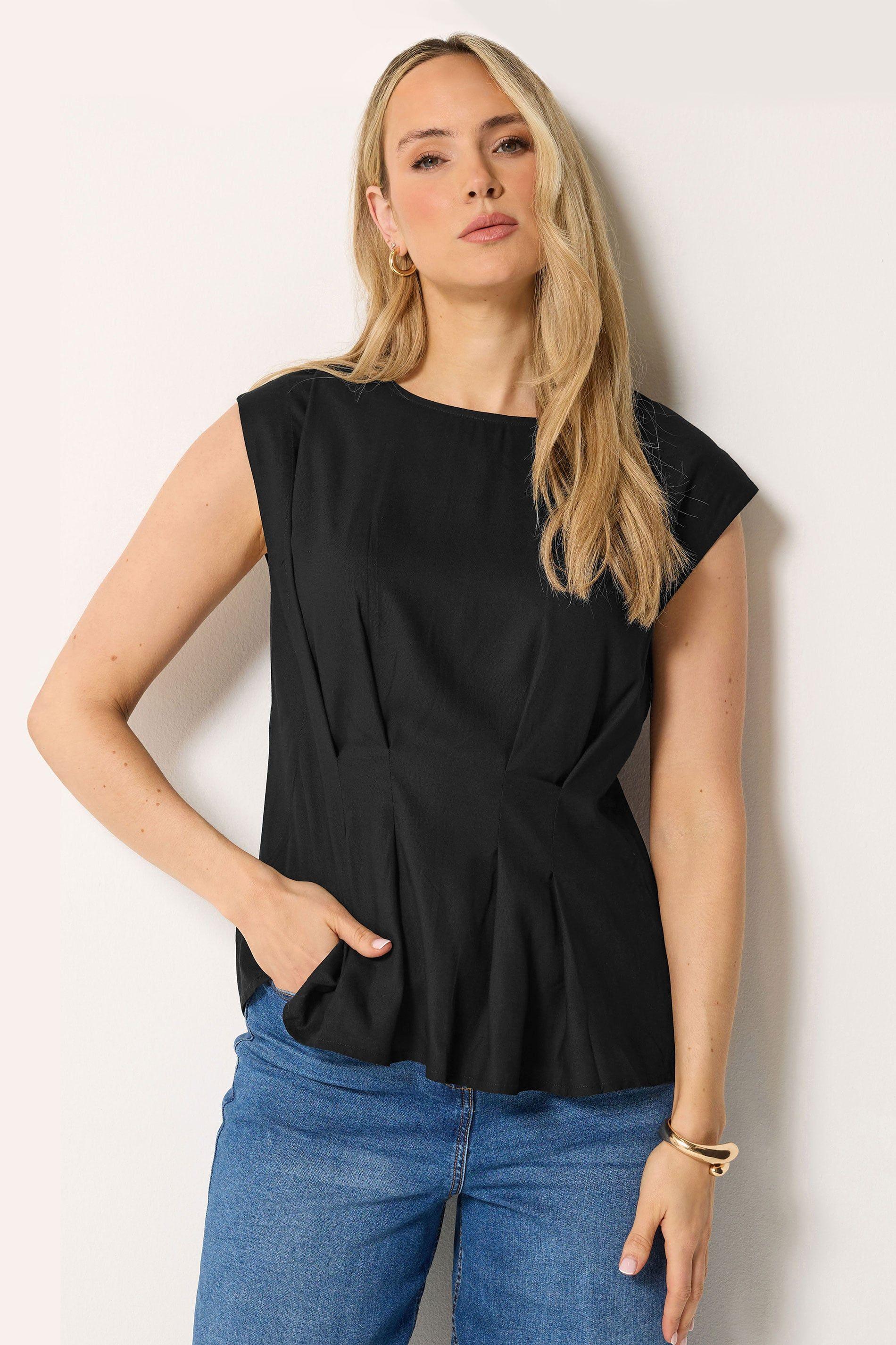Tall Pleated Peplum Top by LONG TALL SALLY