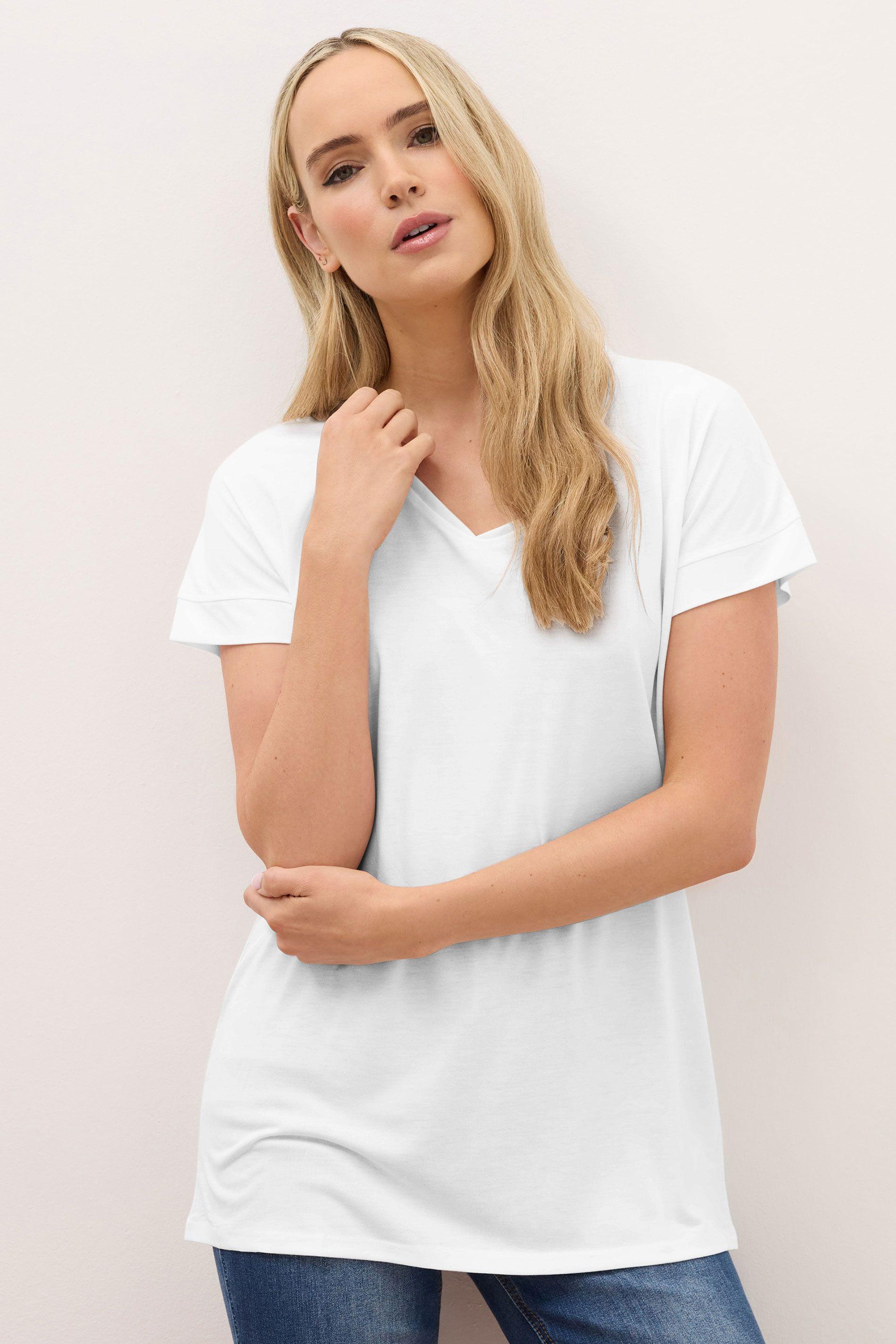 Tall Premium V-Neck Modal T-Shirt by LONG TALL SALLY