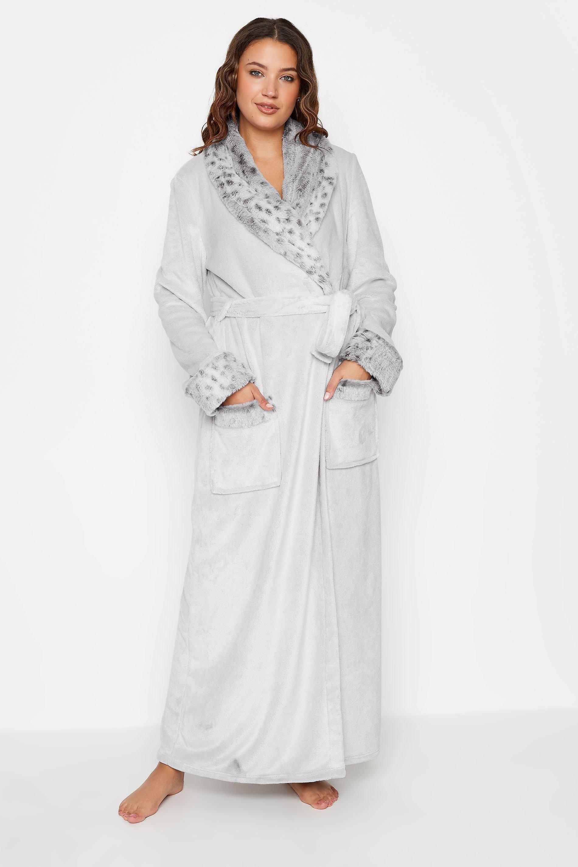 Tall Print Shawl Collar Maxi Dressing Gown by LONG TALL SALLY