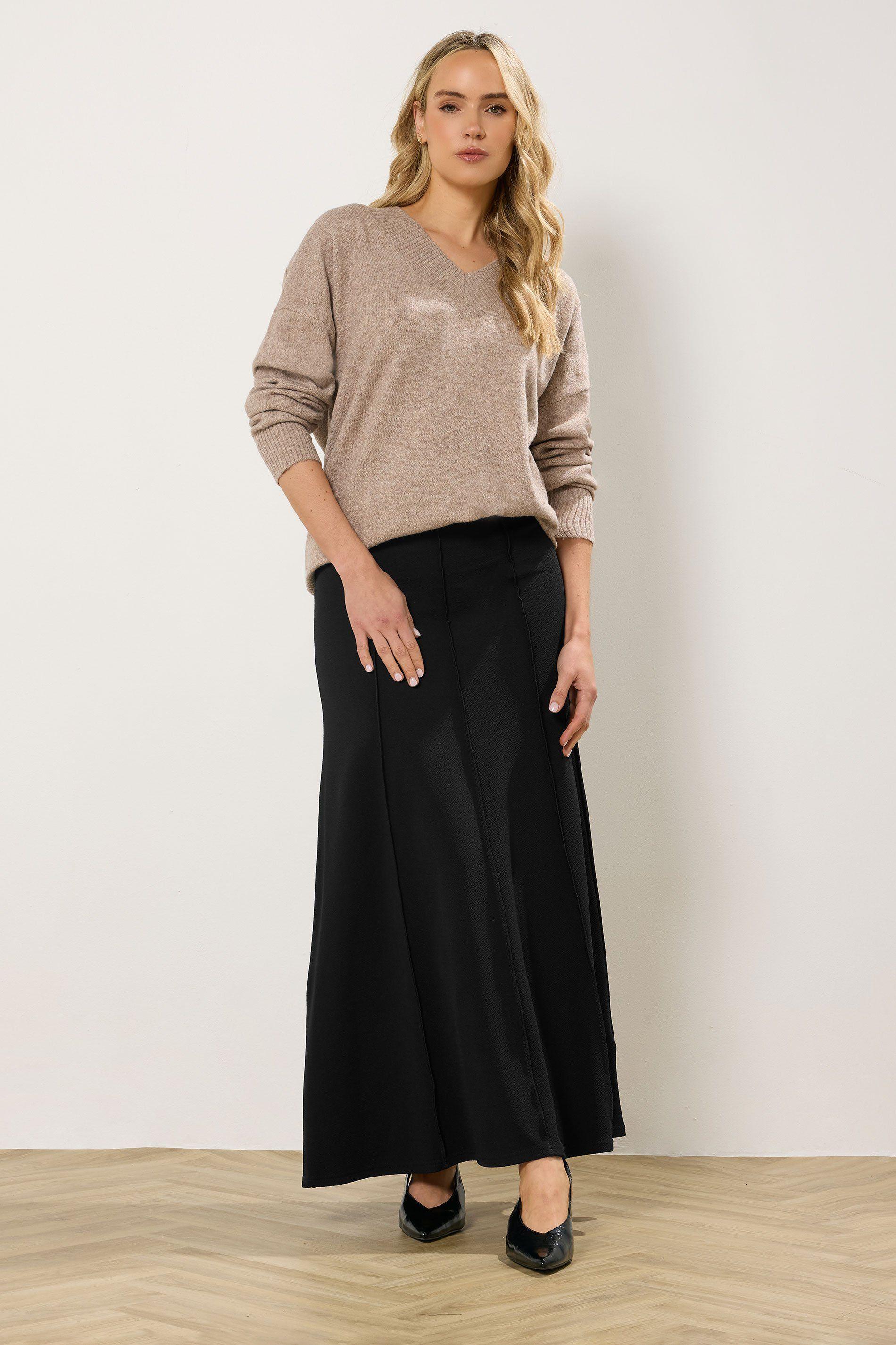 Tall Seam Front Flared Maxi Skirt by LONG TALL SALLY