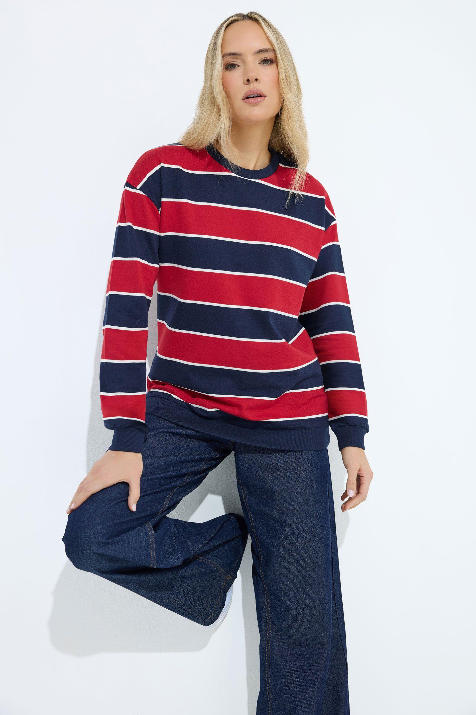 Tall Stripe Crew Neck Sweatshirt by LONG TALL SALLY