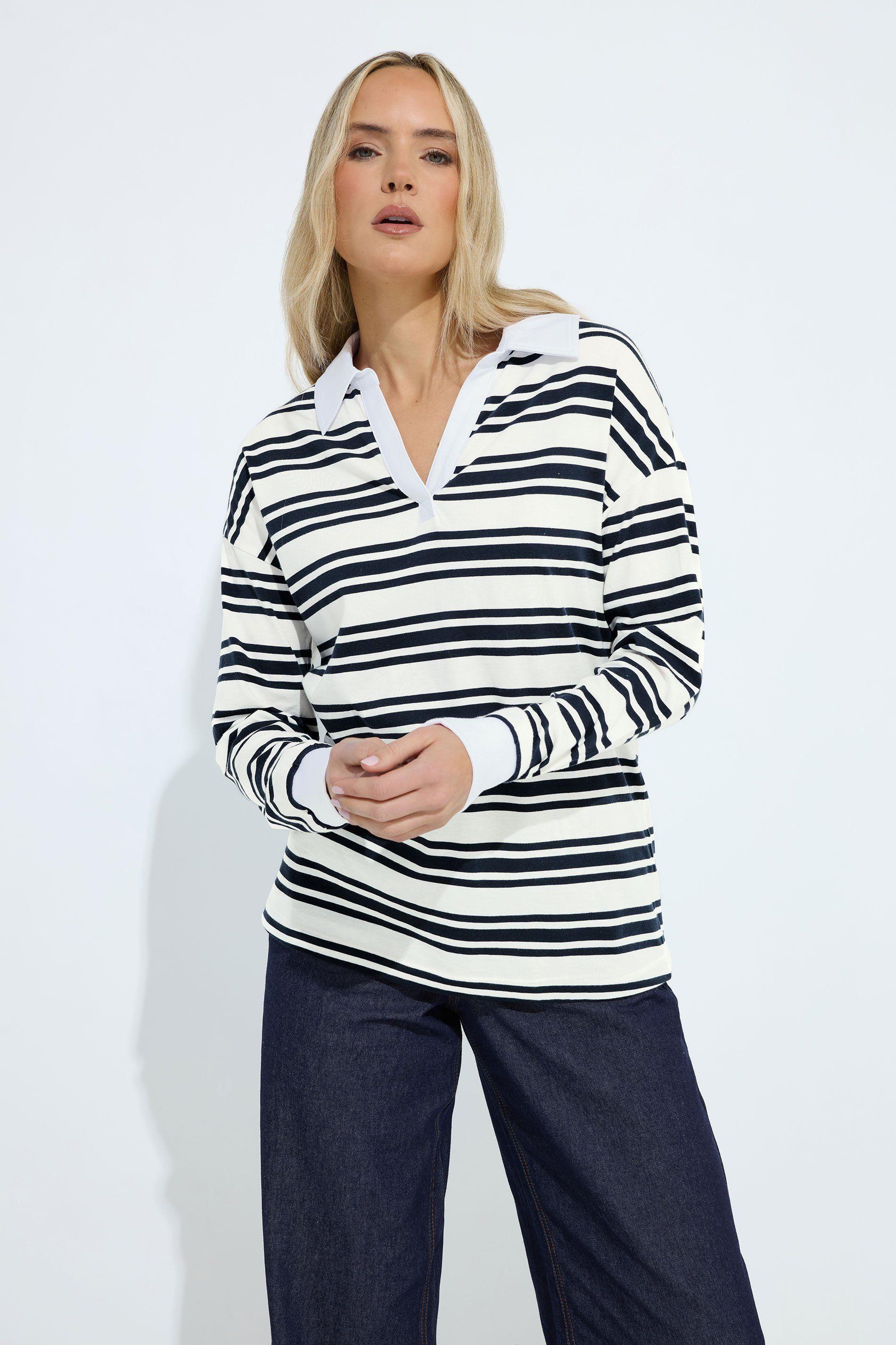 Tall Stripe Rugby Polo T-Shirt by LONG TALL SALLY