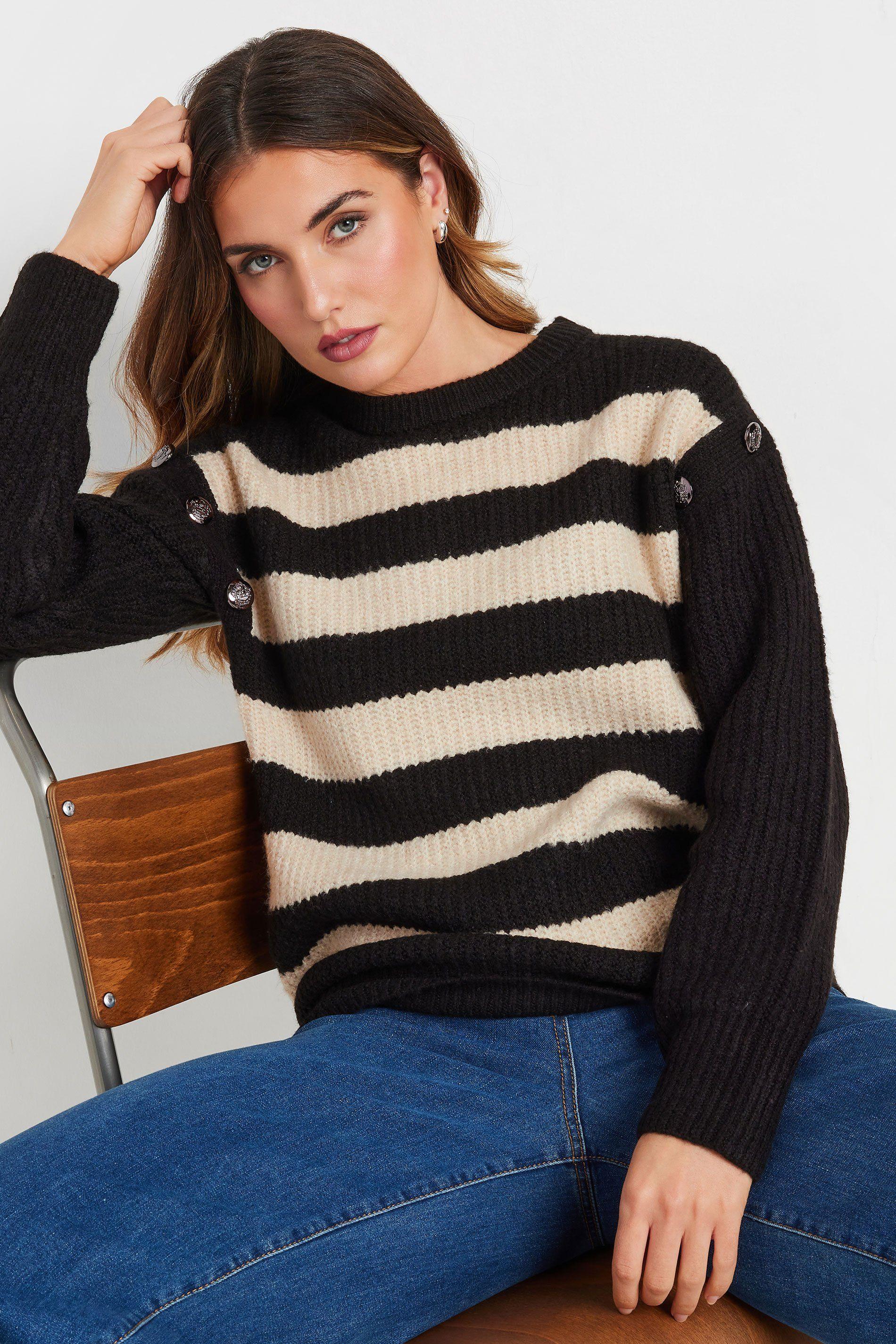 Tall Striped Button Jumper by LONG TALL SALLY