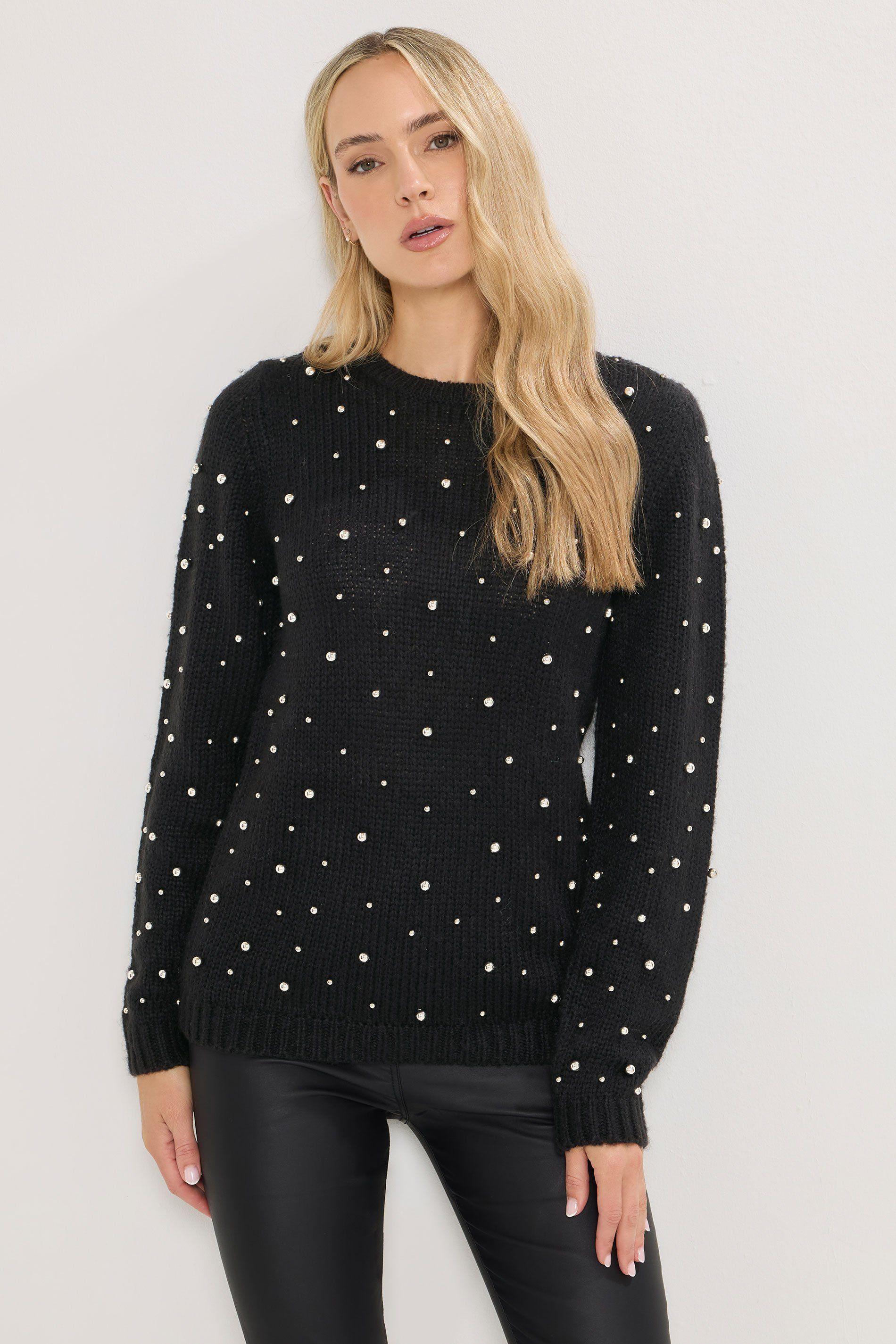 Tall Studded Crew Neck Jumper by LONG TALL SALLY