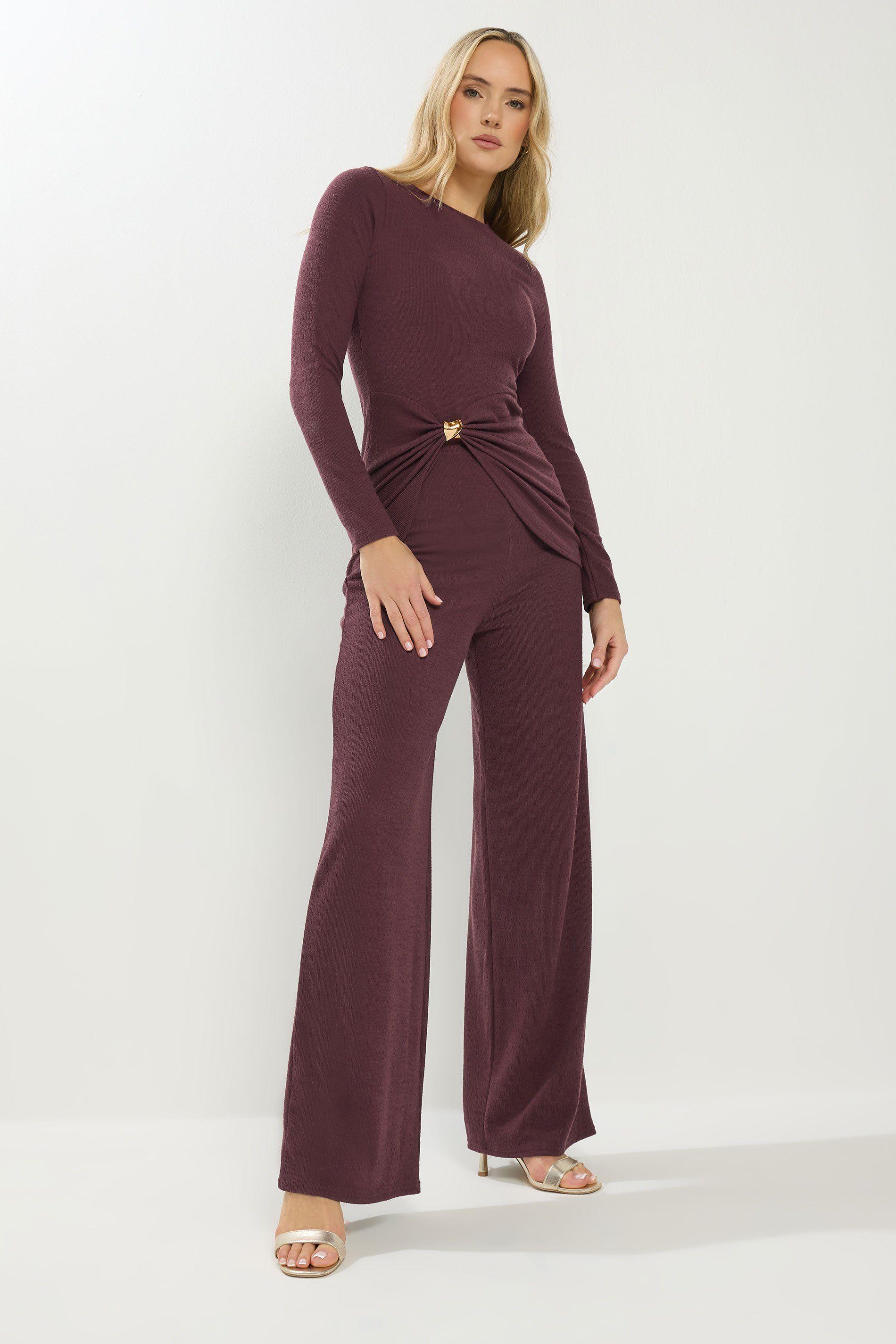 Tall Textured Wide Leg Trousers by LONG TALL SALLY