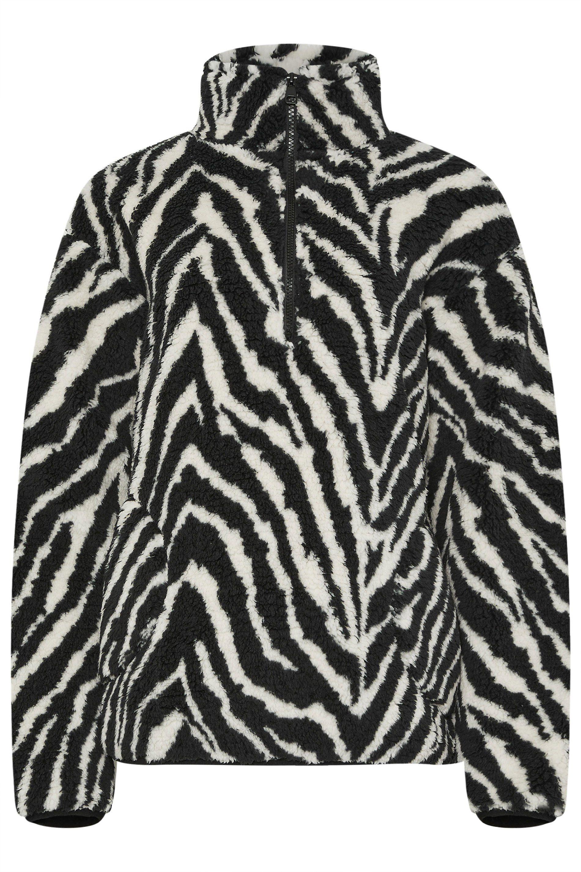 Tall Zebra Half Zip Fleece Jacket by LONG TALL SALLY