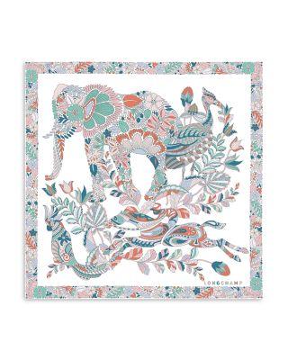 For&ecirc;t Animal Print Silk Scarf by LONGCHAMP