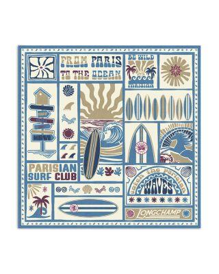 For&ecirc;t Parisan Surf Club Print Silk Scarf by LONGCHAMP