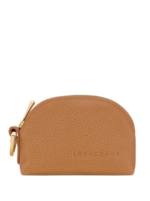 Le Foulonné grained-texture coin purse by LONGCHAMP