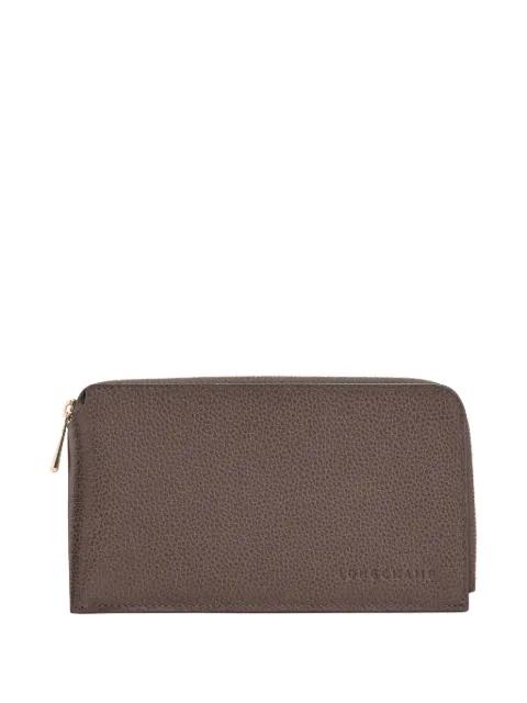 Le Foulonné leather zip pouch by LONGCHAMP