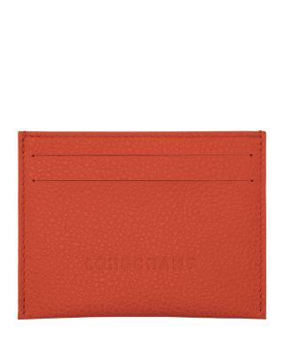 Le Foulonn&eacute; Leather Cardholder by LONGCHAMP