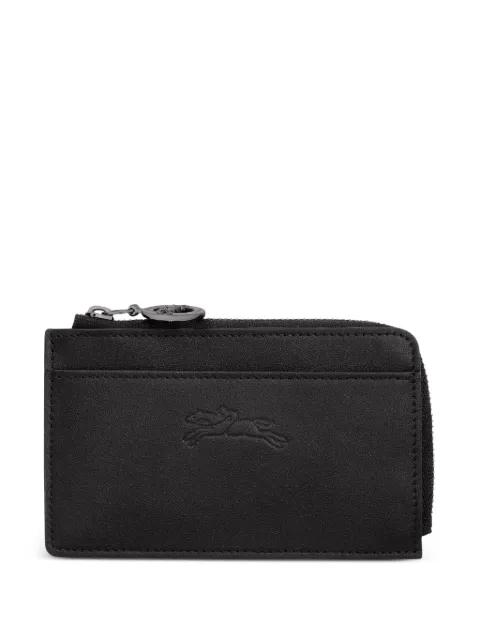 Le Pliage embossed leather cardholder by LONGCHAMP