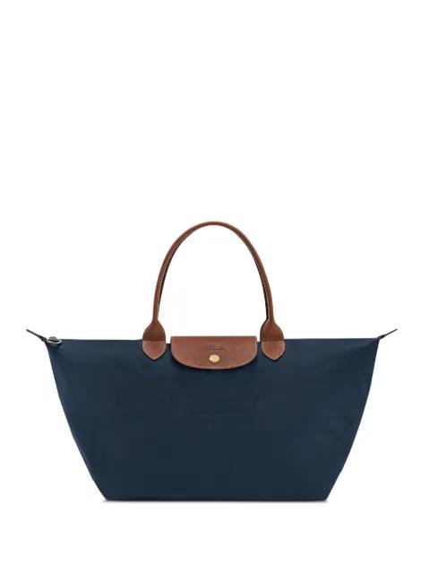 Le Pliage leather-trim shoulder bag by LONGCHAMP