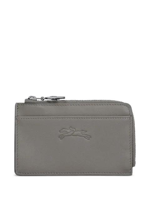 Le Pliage textured leather cardholder by LONGCHAMP