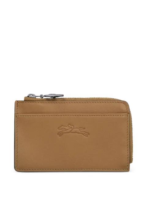 Le Pliage zippered leather cardholder by LONGCHAMP