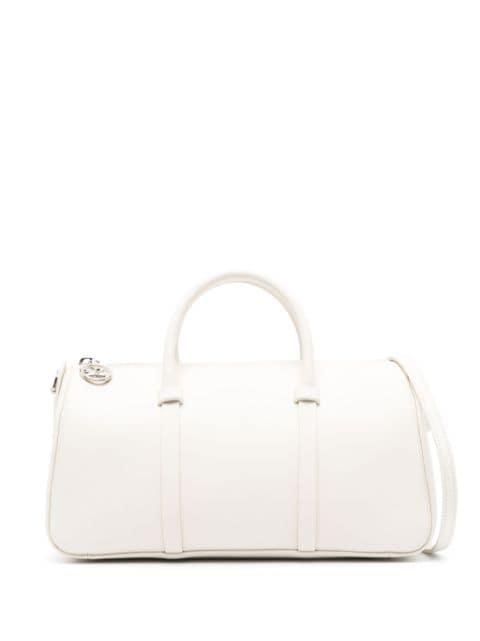 logo-debossed leather tote bag by LONGCHAMP