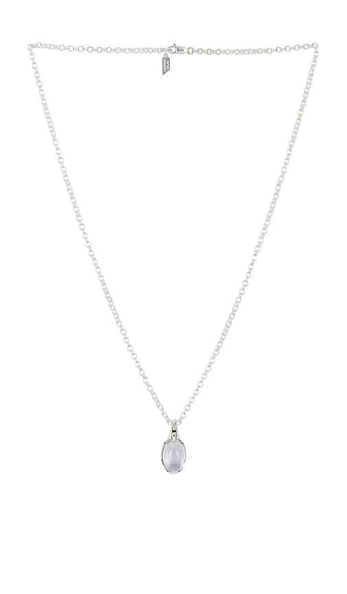 Loren Stewart Crystal Orb Amulet Necklace in Metallic Silver by LOREN STEWART