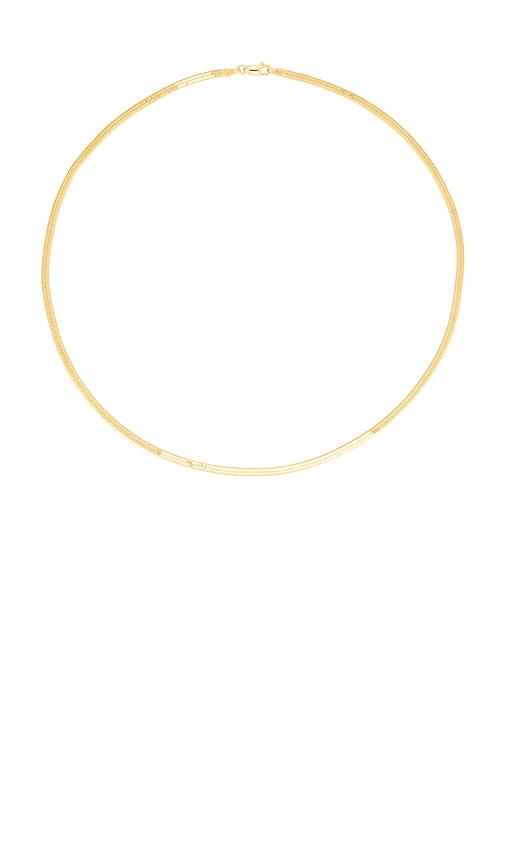 Loren Stewart Herringbone Necklace in Metallic Gold by LOREN STEWART