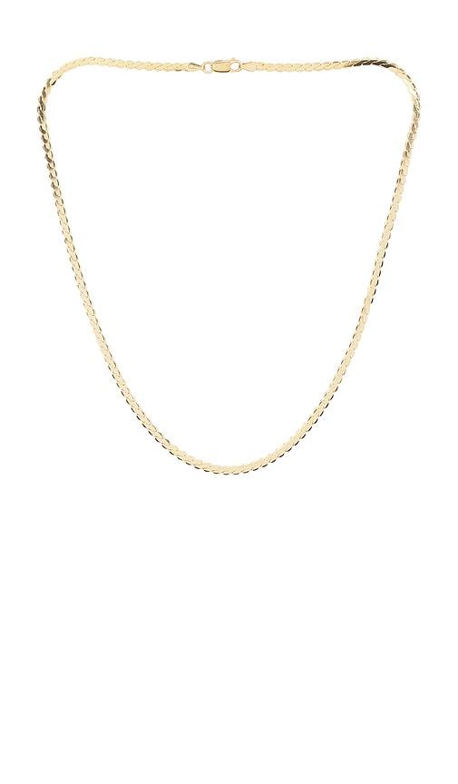 Loren Stewart Serpentine Chain Necklace in Metallic Gold by LOREN STEWART