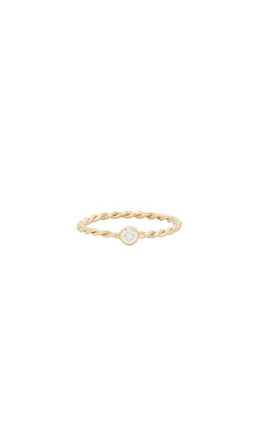 Loren Stewart Spiral Diamond Band Ring in Metallic Gold by LOREN STEWART Loren Stewart Spiral Diamond Band Ring in Metallic Gold by LOREN STEWART