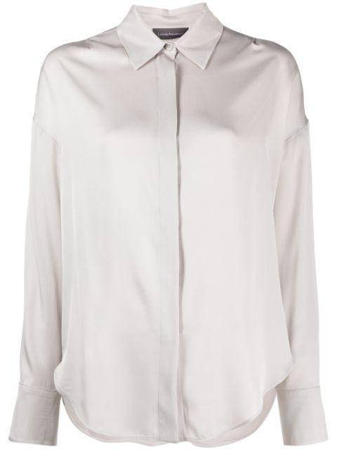Luna spread-collar button-up shirt by LORENA ANTONIAZZI