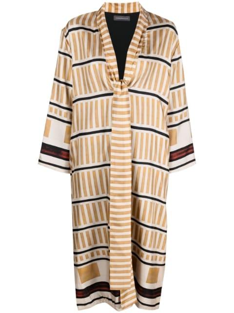abstract-print kaftan dress by LORENA ANTONIAZZI