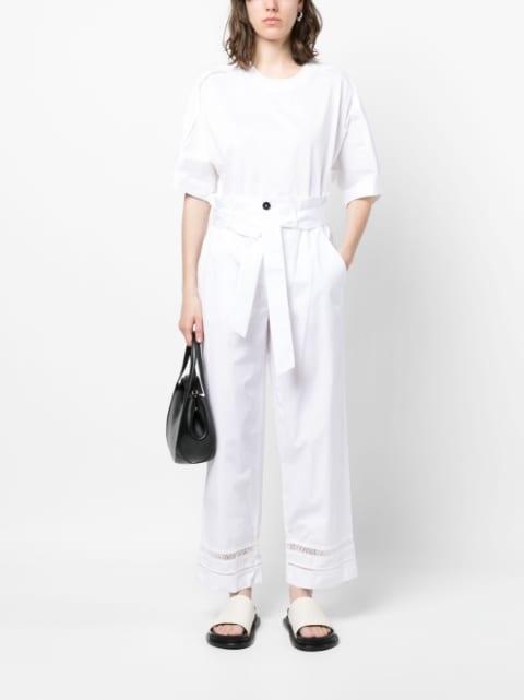 belted high-waisted trousers by LORENA ANTONIAZZI