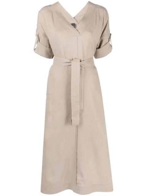belted midi dress by LORENA ANTONIAZZI