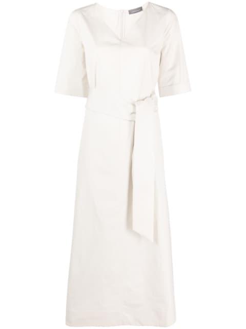 belted midi dress by LORENA ANTONIAZZI