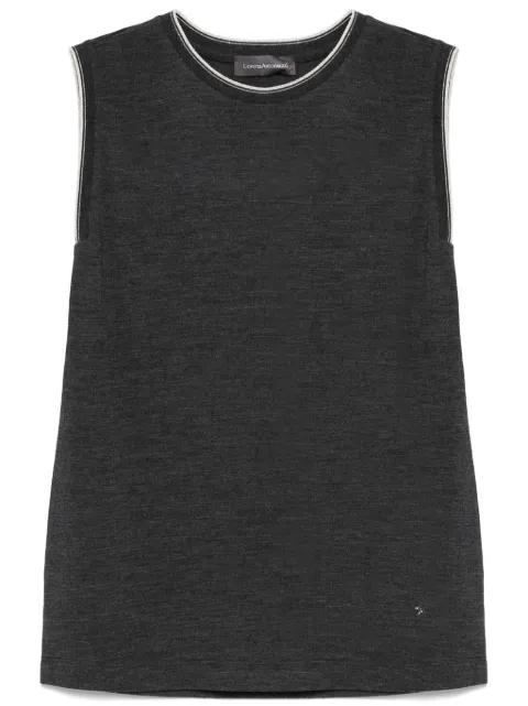 contrast-trim tank top by LORENA ANTONIAZZI