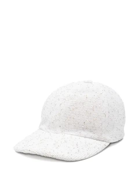 cotton embellished cap by LORENA ANTONIAZZI