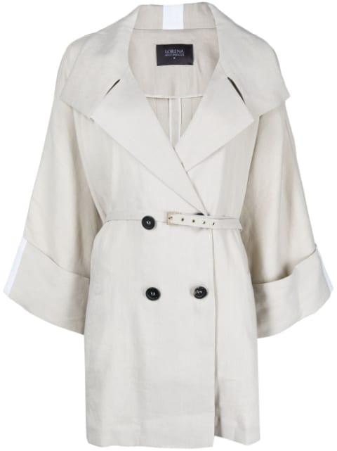 double-breasted trench coat by LORENA ANTONIAZZI