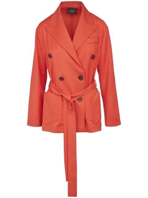 double-breasted wool blazer by LORENA ANTONIAZZI