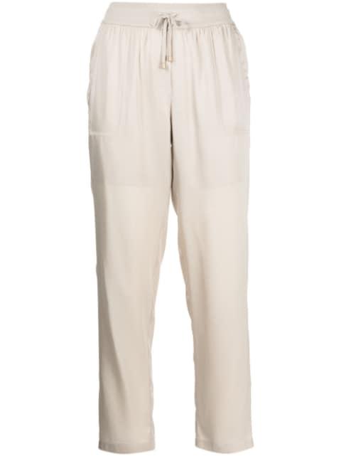 drawstring-waist track pants by LORENA ANTONIAZZI