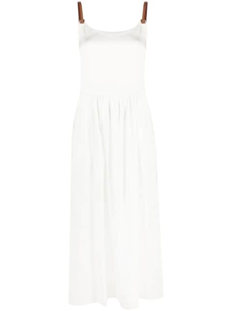 flared sleeveless dress by LORENA ANTONIAZZI