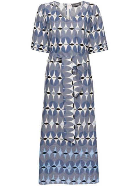 geometric-print midi dress by LORENA ANTONIAZZI