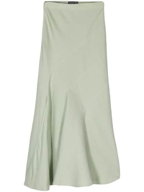 godet linen-blend maxi skirt by LORENA ANTONIAZZI