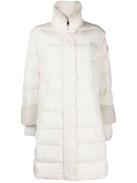 high-neck parka coat by LORENA ANTONIAZZI
