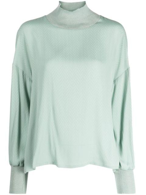 high-neck wide-sleeves jumper by LORENA ANTONIAZZI