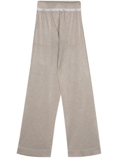 knitted straight-leg trousers by LORENA ANTONIAZZI