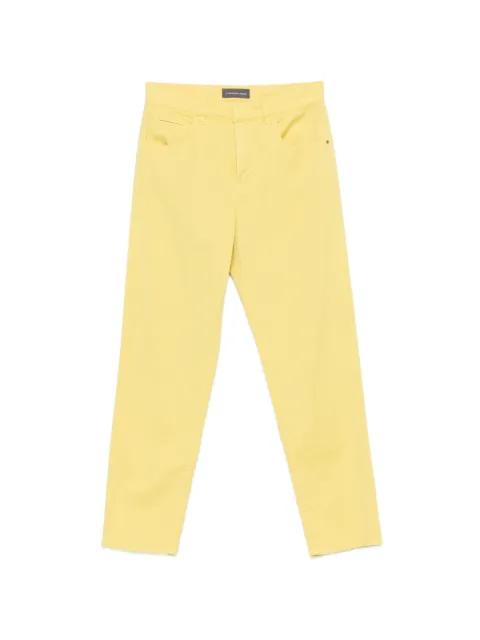 logo-patch straight-leg trousers by LORENA ANTONIAZZI