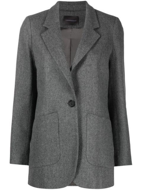 mélange-effect single-breasted blazer by LORENA ANTONIAZZI