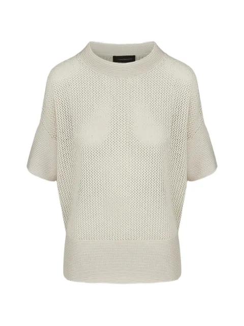 open-knit short-sleeve sweater by LORENA ANTONIAZZI
