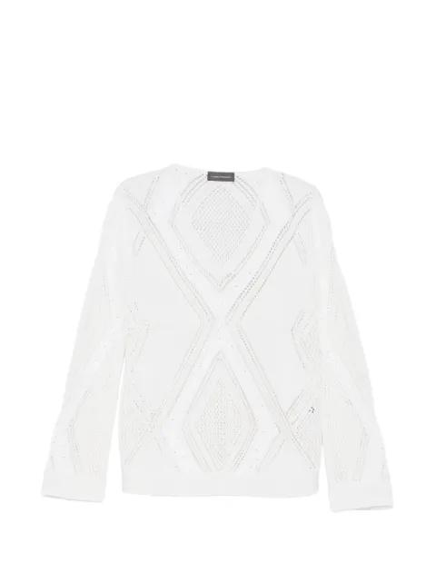 openwork V-neck sweater by LORENA ANTONIAZZI